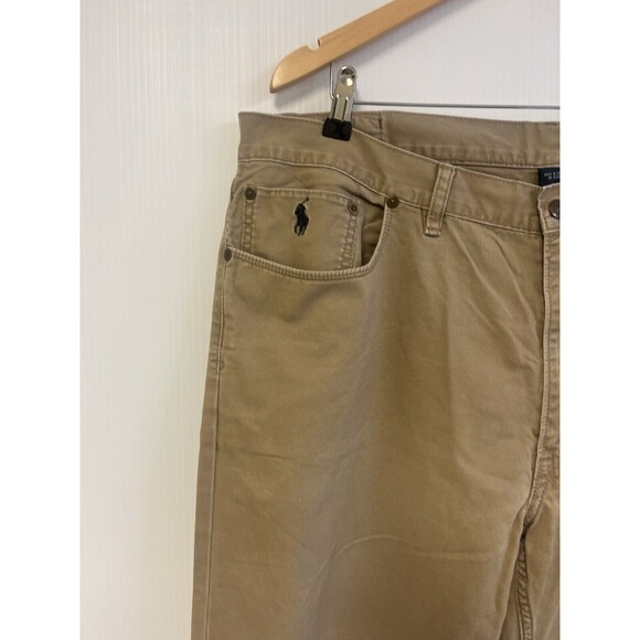 Polo Ralph Lauren Straight Relaxed Fit Pants Mens 40x 30Tan Khaki Mid Rise Chino - Picture 4 of 8